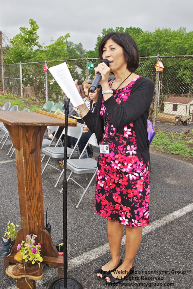 Sue Ostrofsky, Principle of MKES., spoke on "How the Garden Grew - The Story of the MKES Community Garden." MKES Community Garden Grand Opening&nbsp; on 6/14/11 Mt. Kisco, NY.&nbsp;©Mardi Welch Dickinson/KymryGroup™ All Rights Reserved.