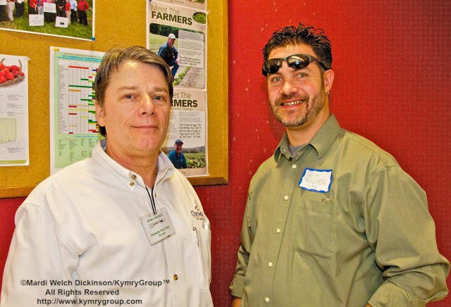 l. to r. Brain Reynolds, Chartwells, Director of Dining Services, Wilton Public Schools; James Hunter, WHS Physical Science & AP Enviromental Science; WHS Organic Garden Organizer/Garden Adviser; CTNOFA Coordinator. CTNOFA Winter Confdrence 2013, Wilton High School, Wilton, CT. ©Mardi Welch Dickinson/KymryGroup™All Rights Reserved.