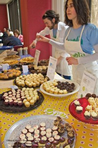 Cake Box & Swoon Dessert Table. CTNOFA Winter Confdrence 2013, Wilton High School, Wilton, CT. ©Mardi Welch Dickinson/ KymryGroup™ All Rights Reserved.
