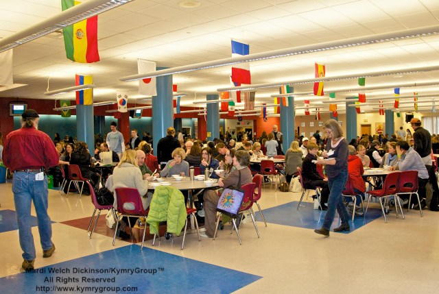 Lunch at CTNOFA Winter Confdrence 2013, Wilton High School, Wilton, CT, ©Mardi Welch Dickinson/ KymryGroup™All Rights Reserved.