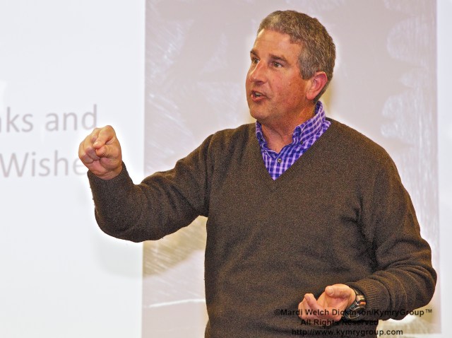 John Marzluff, Author, Gifts of the Crow. Presentation at the New York Public Library, Mid-Manhattan. New York, New York on April 2, 2013. ©Mardi Welch Dickinson/Kymry Group. All Rights Reserved.