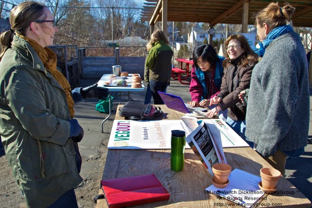 Bedford 2020 VegOut Event held at the Mt. Kisco Elelmentary School Community Garden, Mt Kisco, NY. April 6, 2013. ©Mardi Welch Dickinson/ Kymry Group. All Rights Reserved.