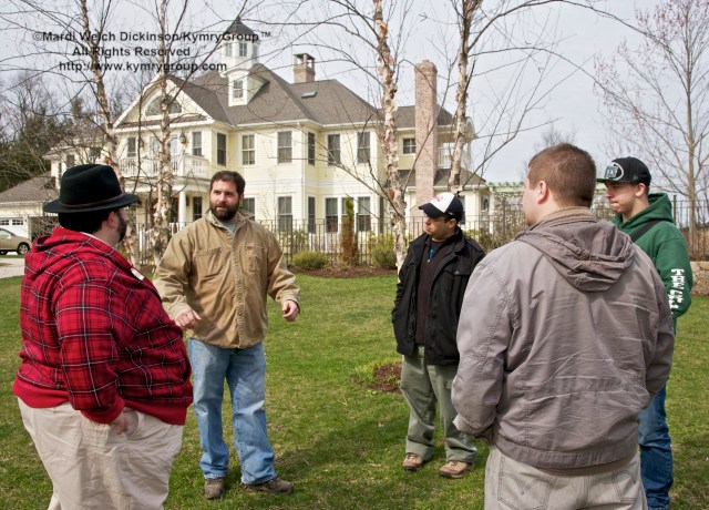Amba Farm: Chefs gather for a brief talk before the tour with Louis Dalessandro of JD Farms;  Chef Farm Tour & Luncheon. Slow Food Metro North on April 15, 2013. ©Mardi Welch Dickinson/KymryGroup™. All Rights Reserved.