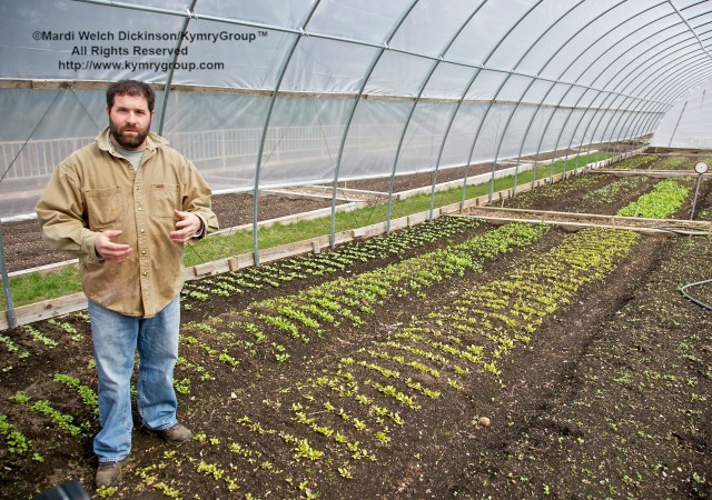Amba Farm, Louis Dalessandro, JD Farms. talks with Chefs. Chef Farm Tour & Luncheon, Slow Food Metro North on April 15, 2013. ©Mardi Welch Dickinson/KymryGroup™. All Rights Reserved.