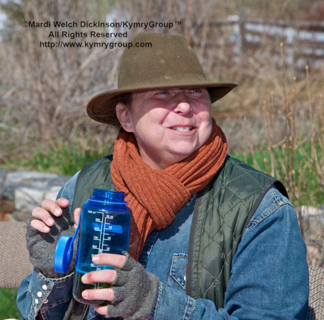 Mimi Edelman, Farmer/Owner I and Me Farm; at Hilltop Hanover Farm. Chef Farm Tour & Luncheon, Slow Food Metro North, April 15, 2013. ©Mardi Welch Dickinson/KymryGroup™ All Rights Reserved.