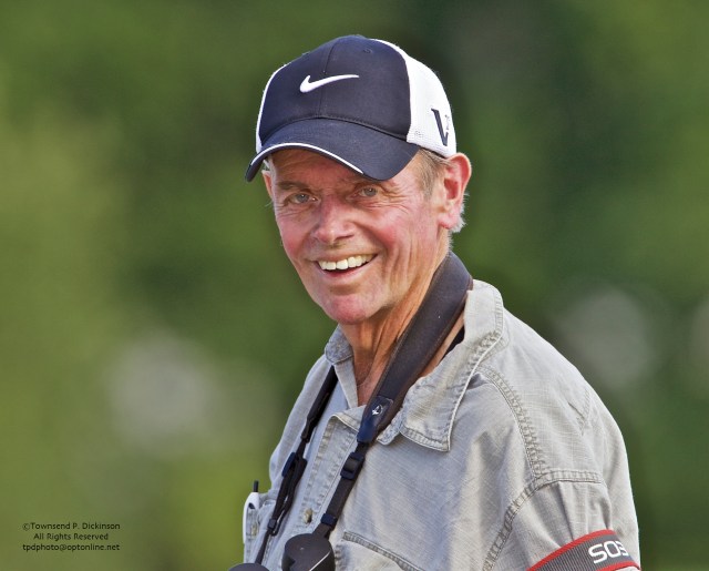 Noble Proctor, in the field having just observed a rare Northern Wheatear, late summer Allen's Meadow, Wilton, Connecticut. ©Townsend P. Dickinson All Rights Reserved.